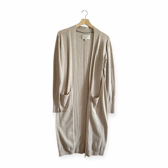 Brochu‎ Walker Linen Blend Open Front Duster Cardigan,  Size XS - Picture 1 of 12